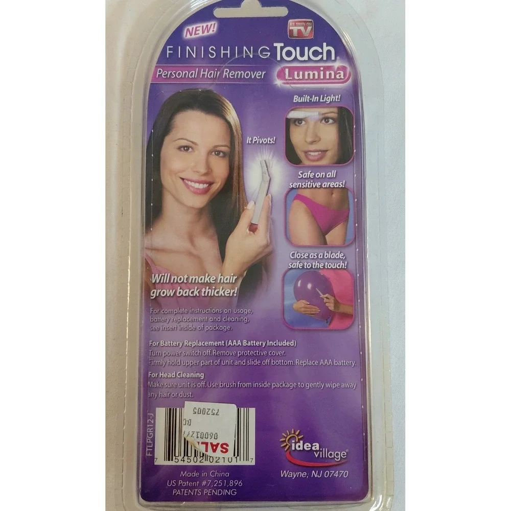 Finishing Touch Lumina Personal Hair Remover Electric Trimmer Built-In Light New